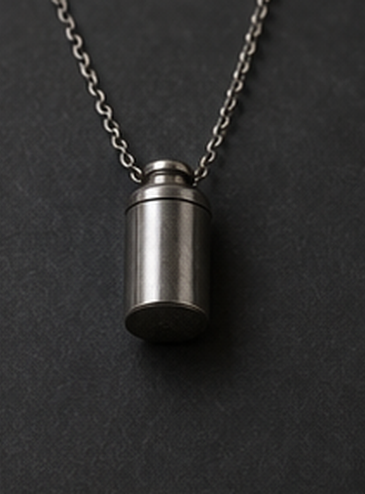 Tube-style memorial pendant reference direction
